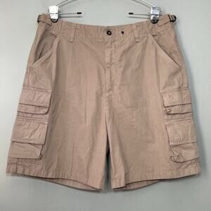Rag & Bone Cargo Shorts Mens Size 34 Khaki Canvas Utility Outdoors Hiking Casual